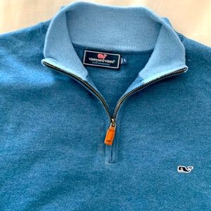 Mens half zip cotton golf sweater